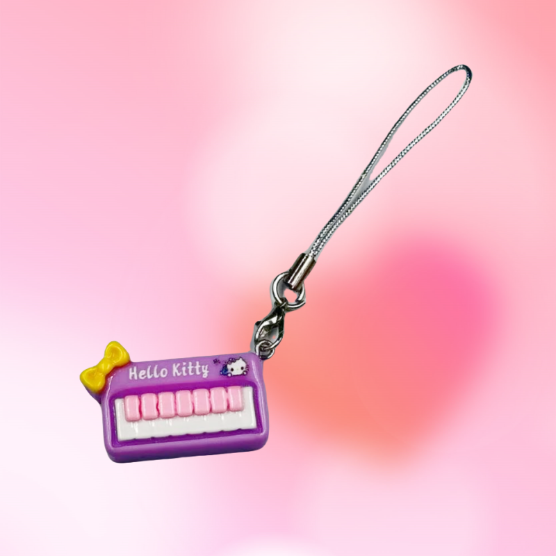 Phone Accessories For Teen Girls - Hello Kitty Themed Keyboard Phone Charms