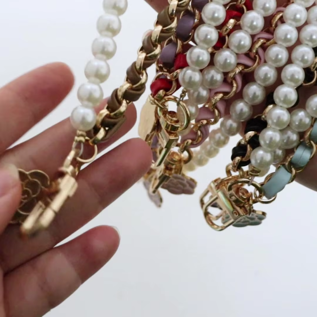 Phone Accessories For Car - 1 Strand/Lot Leather Imitation Pearl Camellia