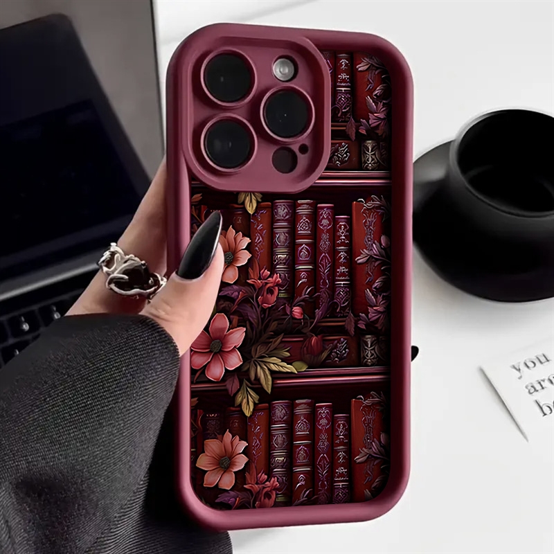 Phone Accessories List - Book Flower Trendy Pattern Phone Case