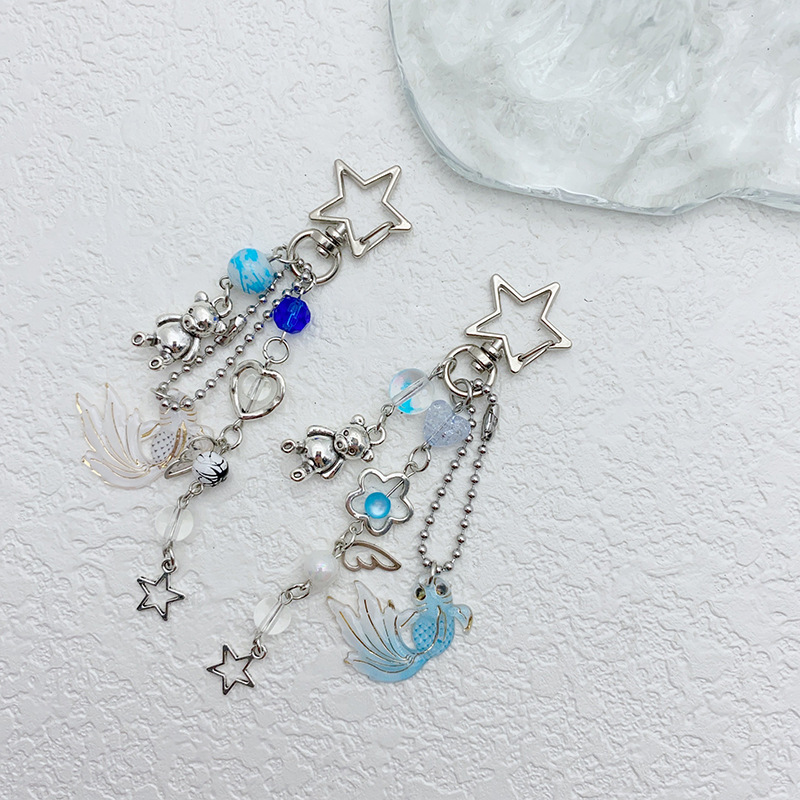 Phone Accessories For Teen Girls - Backpack Charm Decorative Beaded Charm Koi