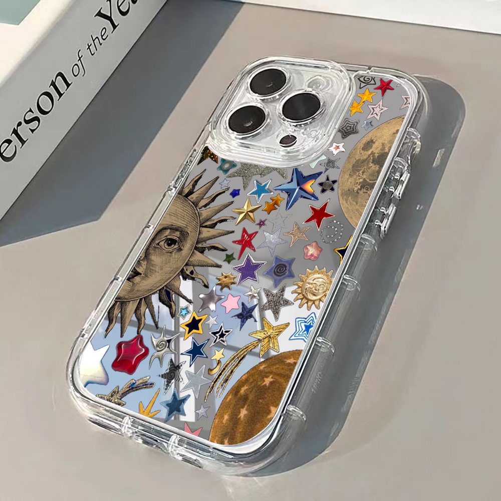 Phone Accessories List - Celestial Gold Glitter Mirror Phone Case