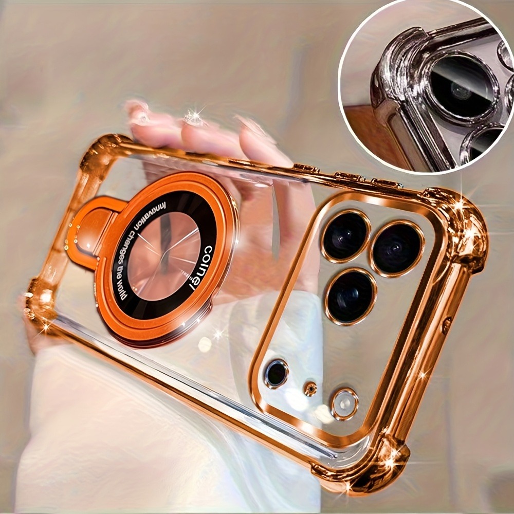 Phone Kickstand Ring - Luxury Plating Phone Case for iPhone