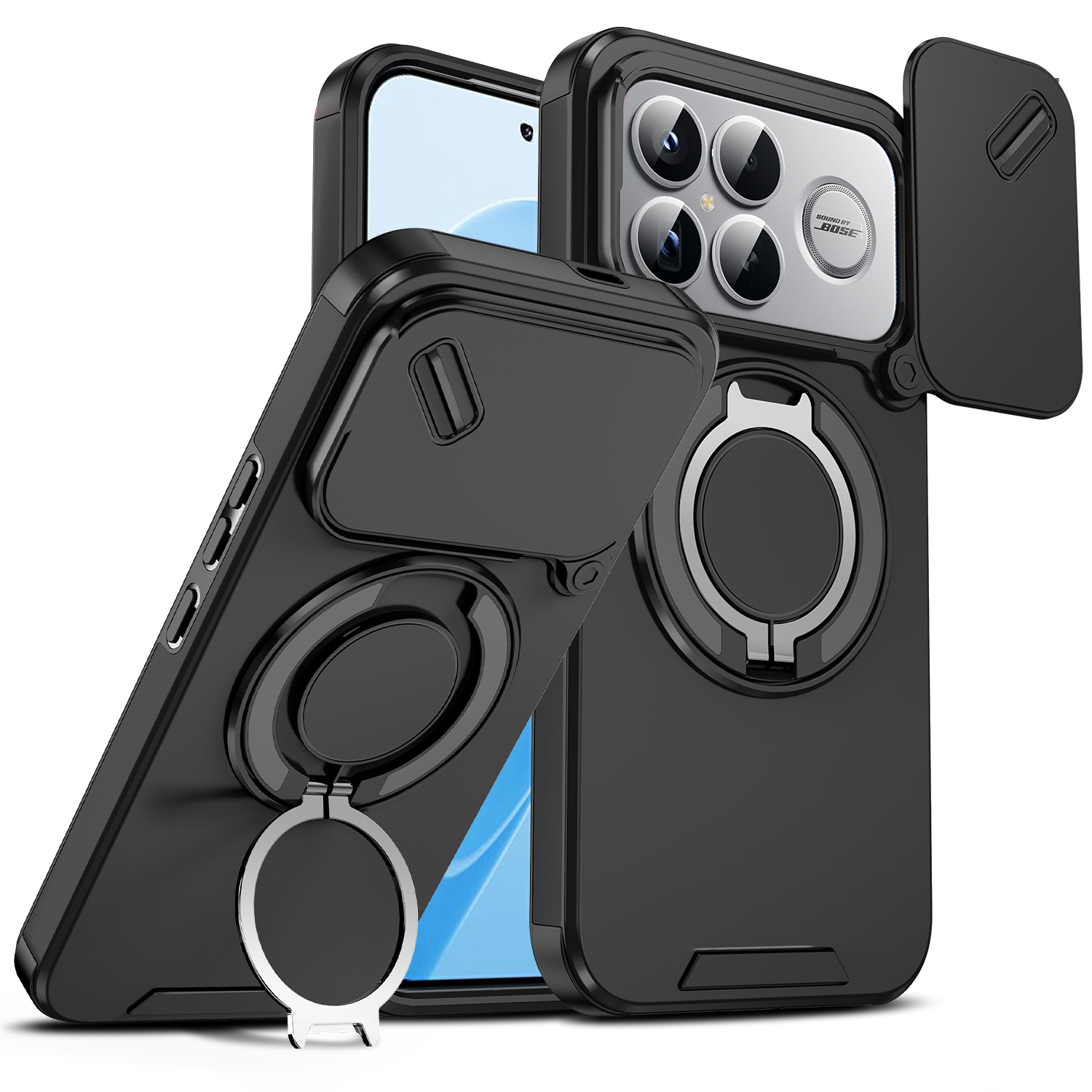 Phone Kickstand Ring - Magnetic Wireless Charging Ring Stand Phone