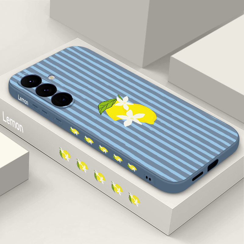 Phone Accessories Samsung - Stripe Lemon Print TPU Phone Case