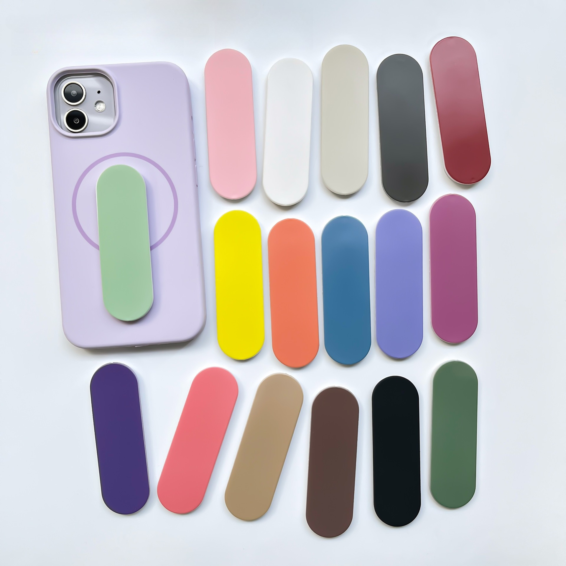 Phone Accessories And Gadget - Simple Macaron Solid Color Slim Push-Pull