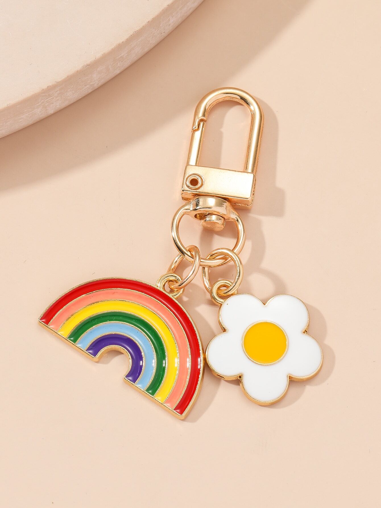 Flower & Rainbow Decor Bag Cha - Phone Accessories For Teen Girls review and price