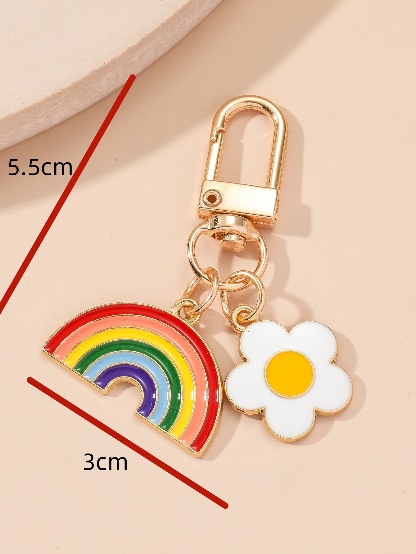 Flower & Rainbow Decor Bag Cha - Phone Accessories For Teen Girls review and price