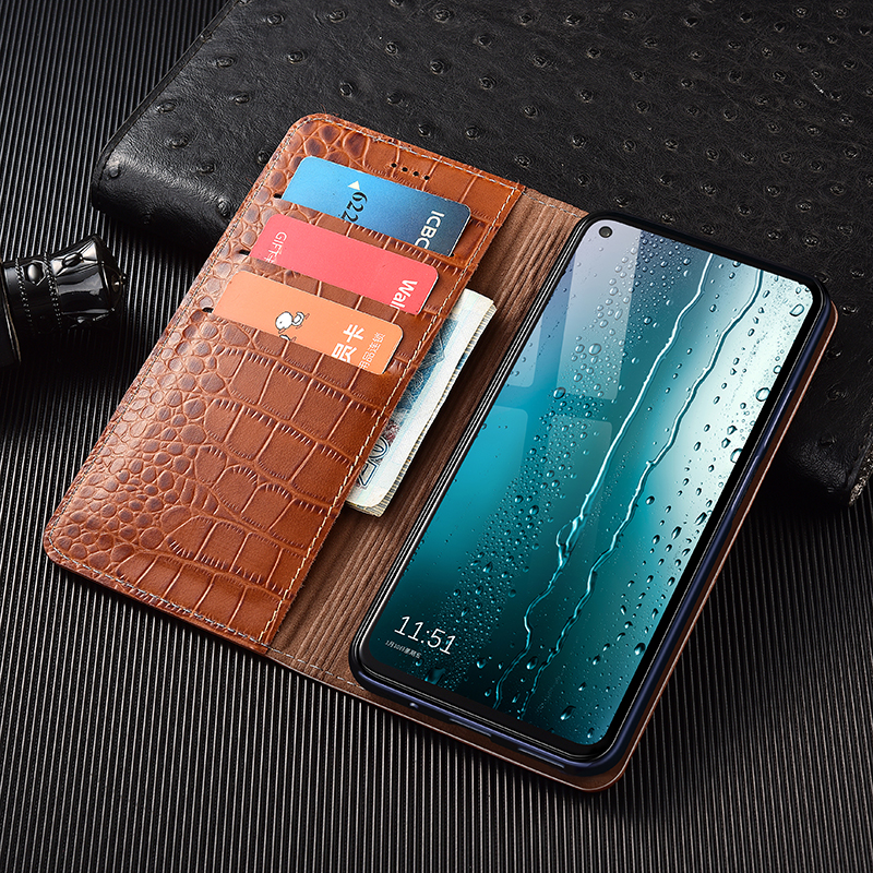 Crocodile Genuine Leather Flip - Phone Accessories Logo review and price