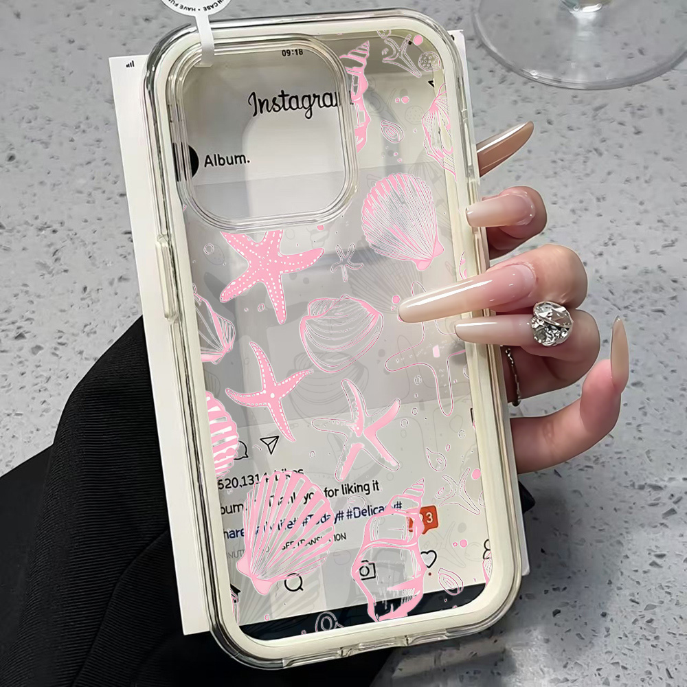 Summer Pink Seashell Clear Pho - Phone Accessories List review and price