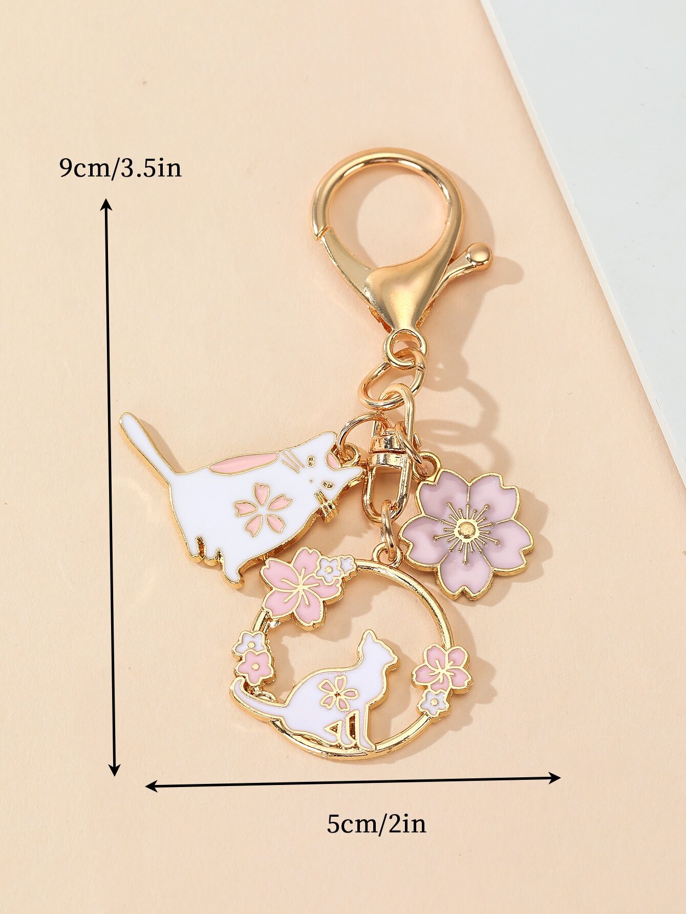 Cat & Flower Decor Bag Charm K - Phone Accessories For Teen Girls review and price