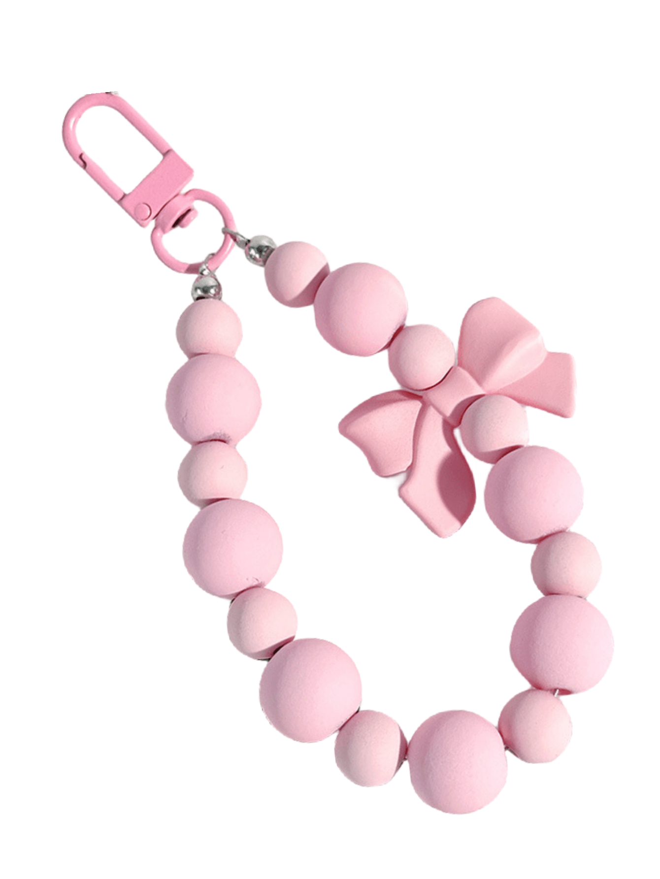 1pc Pink Pearl Bow Keychain Mo - Phone Accessories For Teen Girls review and price