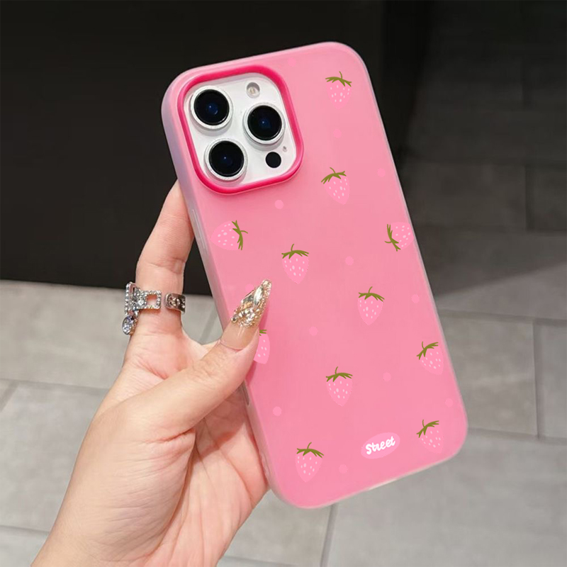 Sweet Pink Strawberry Pattern  - Phone Accessories List review and price