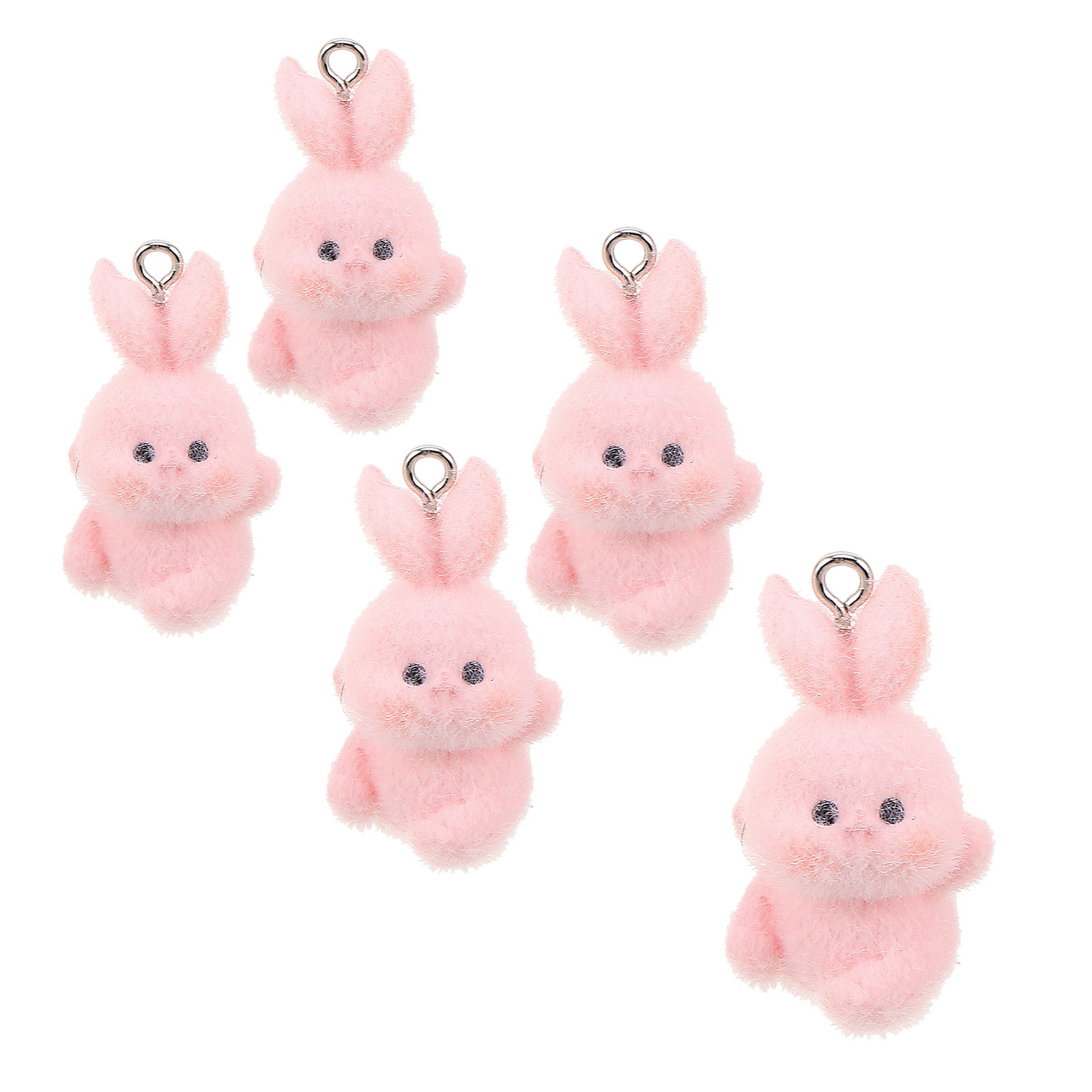 5Pcs Flocking Rabbit Charms Ha - Phone Accessories For Teen Girls review and price