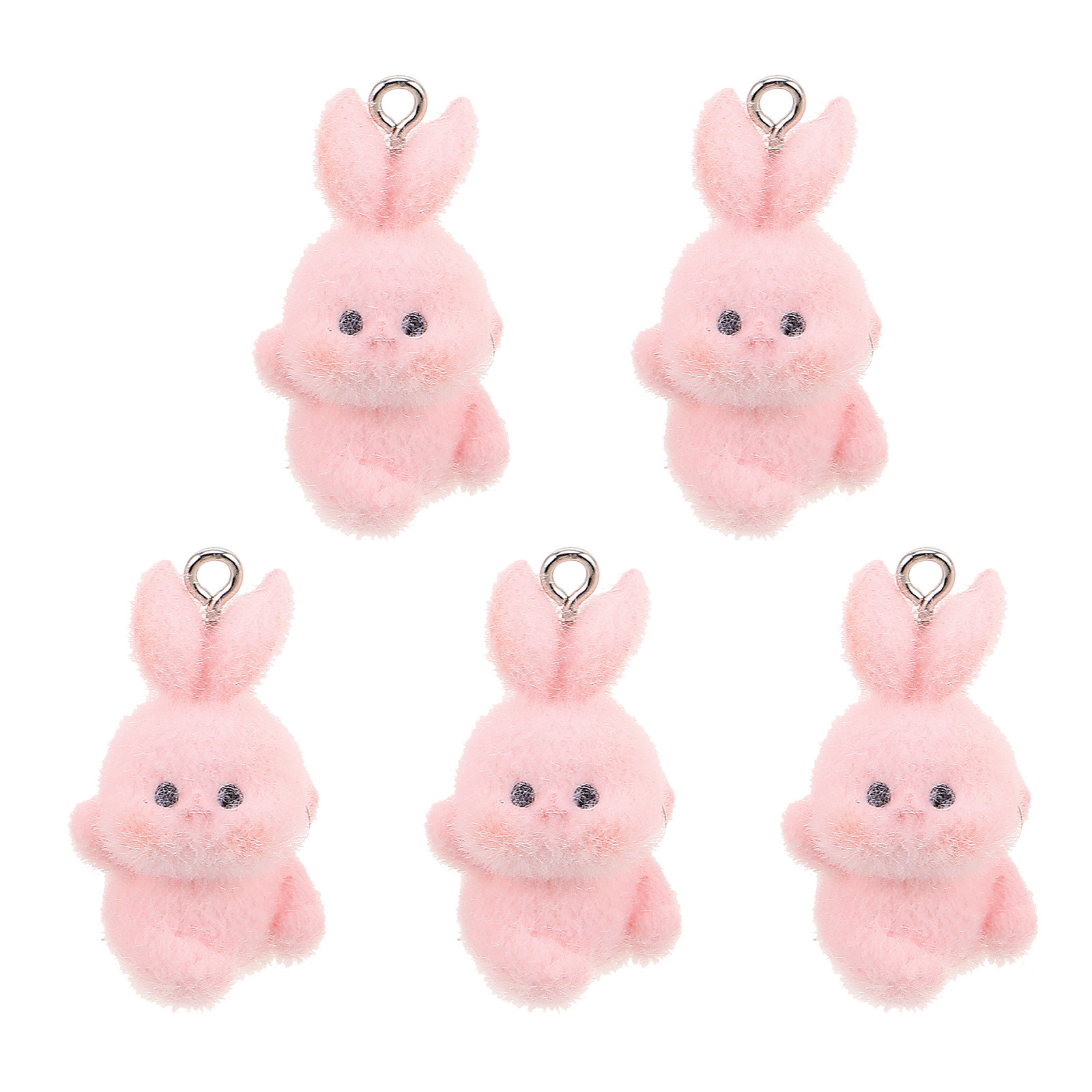 5Pcs Flocking Rabbit Charms Ha - Phone Accessories For Teen Girls review and price