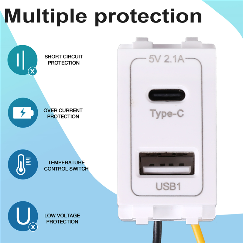 ABVO-New 5V 2.1A USB Type-C Du - Phone Accessories Types review and price