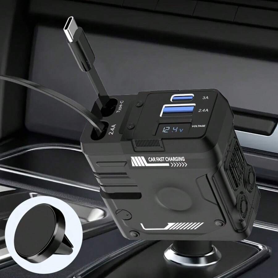 120W Smart Car Charger With 4  - Fast Charging Cable review and price