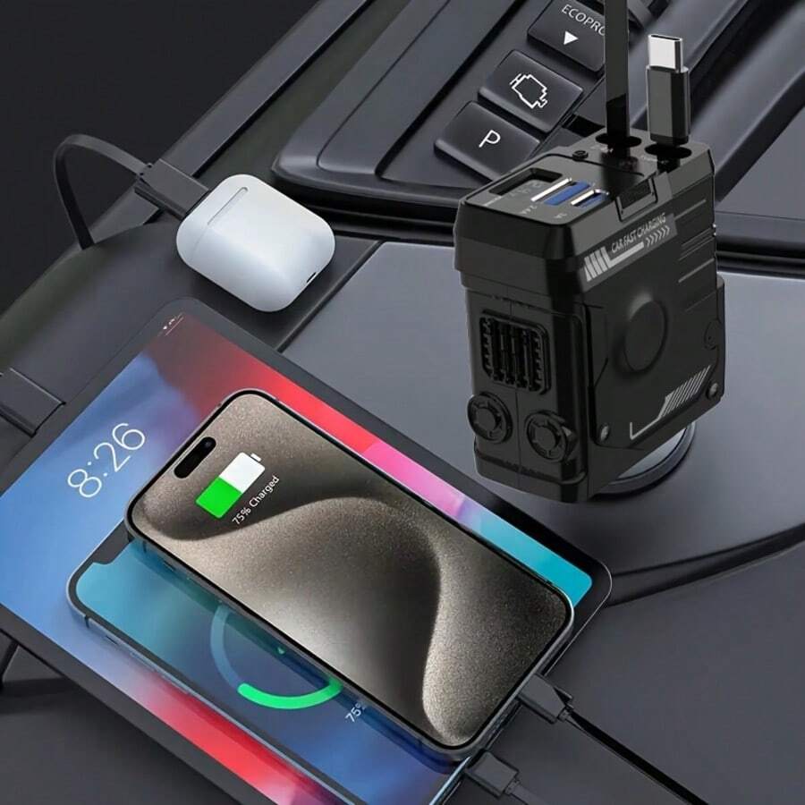 120W Smart Car Charger With 4  - Fast Charging Cable review and price