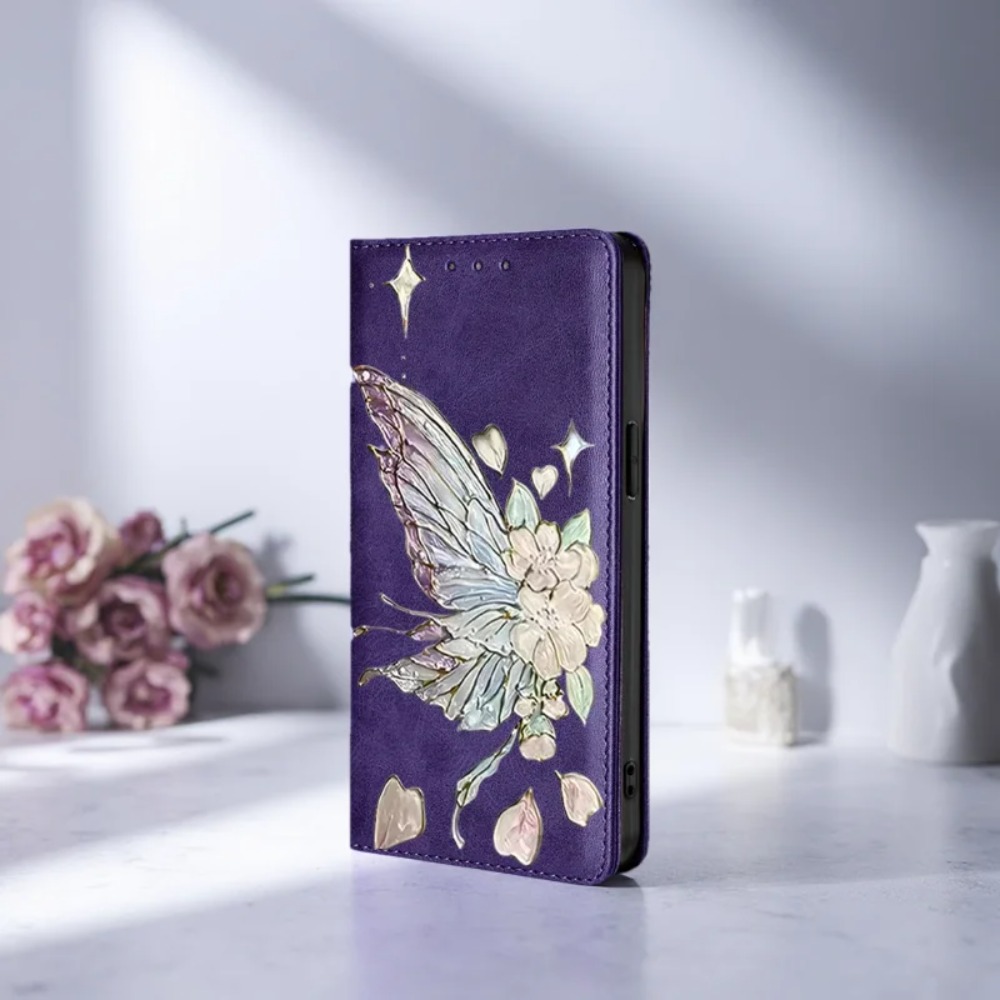 Painted Magnetic Flip Leather  - Phone Accessories Samsung review and price