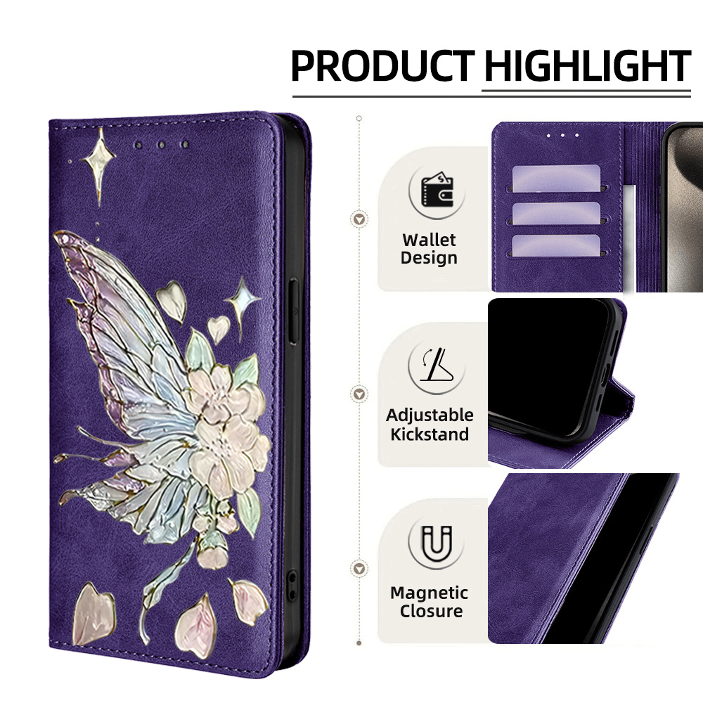 Painted Magnetic Flip Leather  - Phone Accessories Samsung review and price
