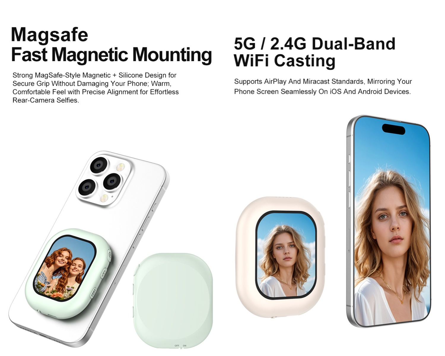 Wireless Mini Magnetic Selfie  - Phone Accessories And Gadget review and price